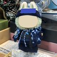 thumbnail image 4 of Doll Clothes For 17Cm Sitting Party Plushies, Random Dark Blue Checkered Outfit With Hoodie, Overalls, And Accessories, Ideal For Collectors, ’ Play, Doll Display, 4 of 4