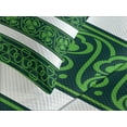 thumbnail image 4 of Ambesonne Irish Quilted Bedspread Set 3 Pcs, Shamrock Borders Art, King Size, Forest Green White, 4 of 5