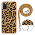thumbnail image 5 of for Samsung Galaxy A03s Crossbody Strap Phone Case, Anti-Fall Pattern Clear Design Transparent Soft & Flexible TPU Drop and Shockproof Protective Cover with Adjustable Nylon Neck Strap, Leopard, 5 of 7