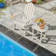 thumbnail image 4 of Gymax 18'' Patio Adirondack Side Table Weather Resistant HDPE Garden Yard White, 4 of 7