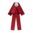 thumbnail image 3 of Pajarita de mujer preanudada con alfiler, corbata de regalo, corbata de moda, accesorios de ropa para el cuello. Rojo, 3 of 9