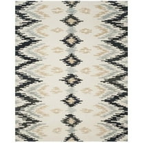 SAFAVIEH Soho Daven Southwestern Wool Area Rug, Ivory/Dark Grey, 7'6" x 9'6"