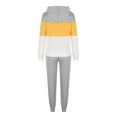 thumbnail image 5 of cllios Sweatsuits for Women Set 2 Piece Color Block Long Sleeve Hoodies Sweatshirt and Sweatpants Casual Lightweight Slim Jogger Tracksuit Outfit, 5 of 6