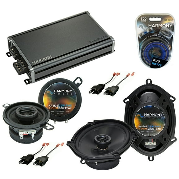 Fits Plymouth Reliant 1981-1989 Speaker Upgrade Harmony R68 R35 & CXA360.4 Amp