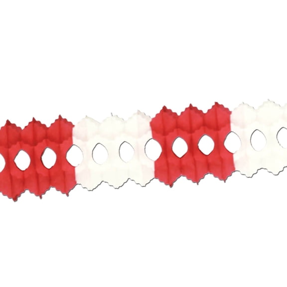 Beistle 5 1/2" x 12' Arcade Garland Red/White 3/Pack 55035-RW