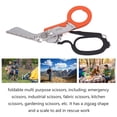 thumbnail image 4 of Camping Scissors , Emergency Shears Foldable Stainless Steel Multifunctional  For Outdoor Survival Black Orange,Blue,Orange,Sand Color,Green,Red, 4 of 8