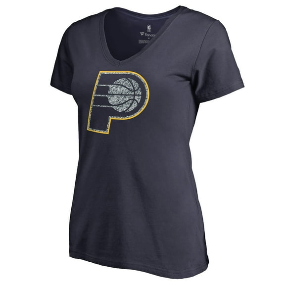 Women's Navy Indiana Pacers Static Logo V-Neck T-Shirt
