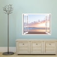 thumbnail image 3 of IDEA4WALL Wall Murals Fake White Window with Sunset and Shore Removable Wallpaper Peel and Stick Wall Stickers - 24x32 inches, 3 of 4