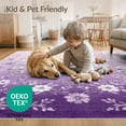 thumbnail image 4 of ODIKA 2'x3' Washable Doormat Purple Pink Gradient Ombre Pastel Scatter Vine Furry Quilted for Entryway, Kitchen, Laundry Room, Non-Slip, Low Pile, 4 of 7