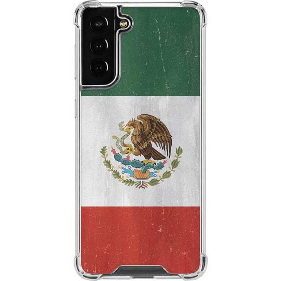 Skinit Countries of the World Mexico Flag Distressed Galaxy S22 Plus Clear Case