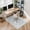 Beige, variant on Blush Pink Boho Floral Desk Chair Mat for Hardwood Floor, Low Pile Floor Protector 36"x48"