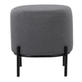 thumbnail image 4 of Lumisource Daniella Foot Stool With Black Metal Finish OT-DNLAFS BKGY, 4 of 7