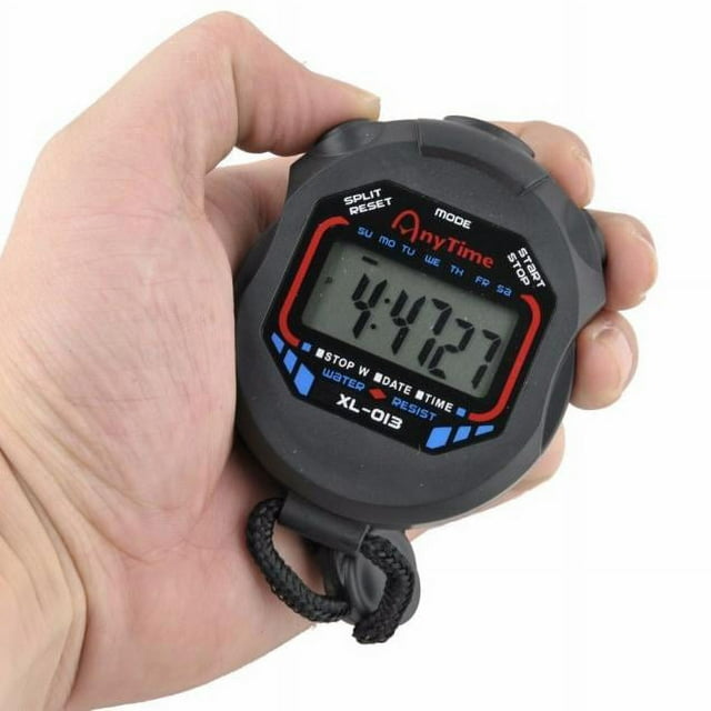 Riforla Digital Professional Handheld LCD Chronograph Sports Stopwatch Timer Stop Watch Black