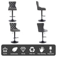 thumbnail image 6 of MIKIBAMA Modern Bar Stools PU Swivel Barstools Adjusatble Seat Height from 26-33 Inch, Set of 2, 6 of 6