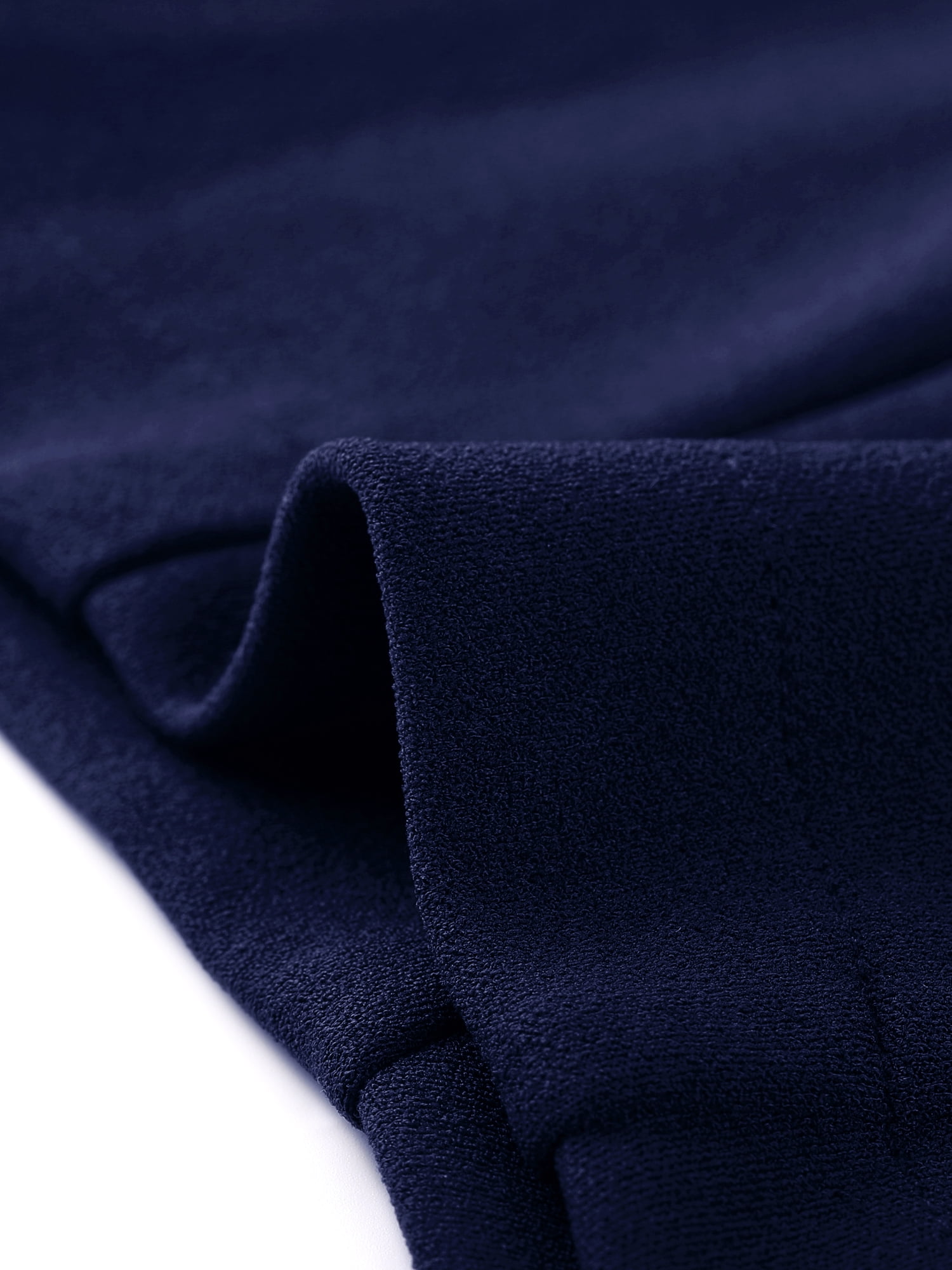 DARING DIVA Women's Notched Lapel Ruched Sleeve Crop Blazer M Dark Blue