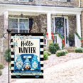 thumbnail image 2 of Three Gnomes in Truck Hello Winter Garden Flag Burlap Small Vertical 12x18 Inch Snowflakes Snow Garden Yard House Flags for Winter Christmas Seasonal Outside Outdoor House Decor, 2 of 6