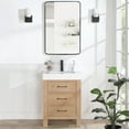 thumbnail image 4 of Leon 24" Bathroom Vanity in Fir Wood Brown with Composite top in Lightning White, 4 of 16