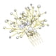 thumbnail image 5 of Nvzi Horquillas para el pelo de boda con flores para novias, peinetas con perlas de cristal, pinzas para el pelo, tocado, accesorios para el pelo de boda dorados, joyas - doradas, 5 of 5