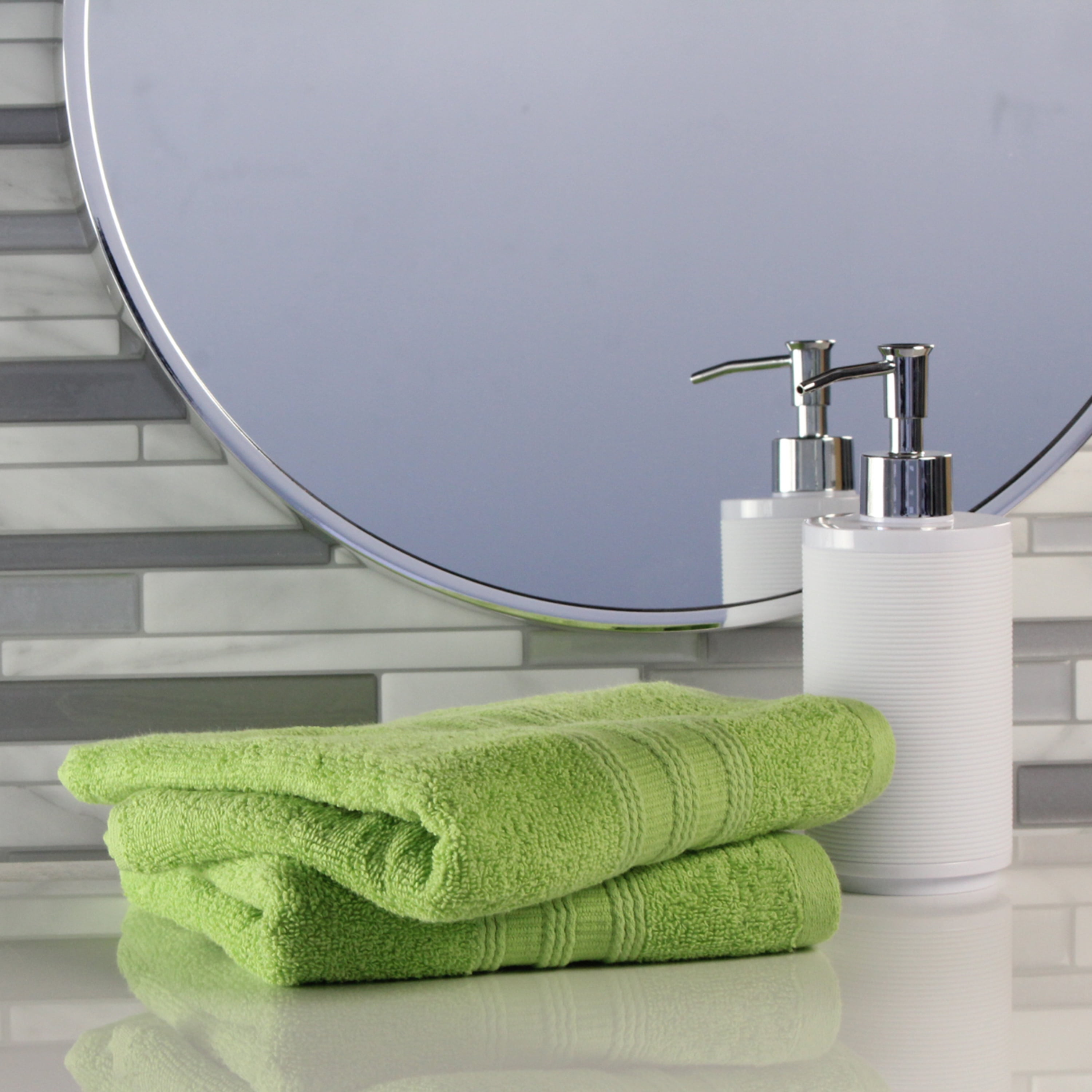 2 Piece Green Hand Towel Set with Intellifresh Ethiopia Ubuy