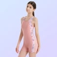 thumbnail image 5 of Shadoumai Girls One Piece Swimsuit Size 16 Modest Ruched Tankini Set Lightweight Color Block Ruffle Bathing Suit Swimwear with Cover Up Skirt Spaghetti Strap, 5 of 8