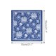 thumbnail image 3 of Bufandas de algodón mezclado impresas con flores INSPIRE CHIC para mujeres, 21.7x21.7" pañuelo cuadrado pequeño con flores, pañuelo de cuello, flor abstracta-1-azul marino, 3 of 6