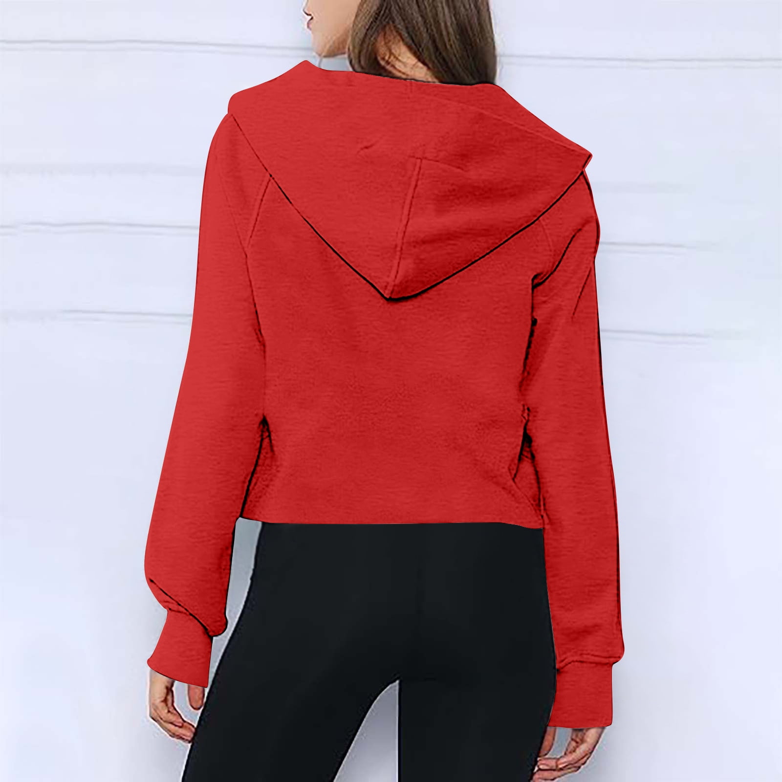 JWZUY Womens Sweatshirts Half Zip Cropped Pullover Fleece