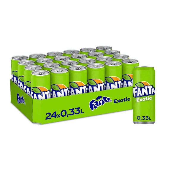 (Pack of 24) Fanta Exotic 330ml Cans (2in1) Miras Trademark Measuring Spoon Included)