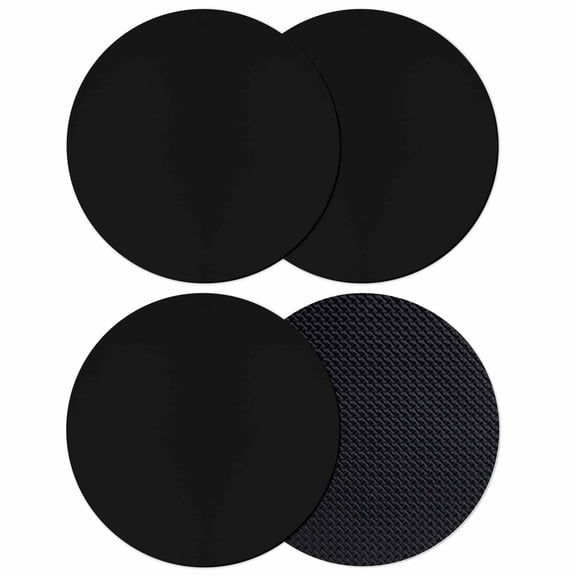 Black Coasters Set of 4, Absorbent Coasters for Drinks, Solid Color Farmhouse Black Coaster for Desk Coffee Table Protection, Home Decor House Warming Gifts 4"