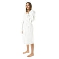 thumbnail image 2 of Turquaz Linen 100% Turkish Cotton White Heavy Weight Hooded Terry Bathrobe, 2 of 3