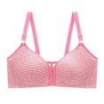thumbnail image 1 of HBFAGFB Bras for Women Comfortable Front Button Built-In Bra without Steel Ring Underwear Pink Size 40, 1 of 3