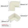 thumbnail image 2 of 4pcs Foam Corner Protector White  L Shape Cushion Table Edge Furniture Desk Guard Bumper, 2 of 7