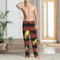 thumbnail image 5 of Vsdgher Lemon Print Mens Pajama Pants Sleep & Lounge Pants, PJ Bottoms With elastic waistb and Pockets, 5 of 5