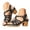 Black, variant on Women's Wedge Sandals with Arch Support Adjustable Straps Chunky Block Heel Open Toe Breathable Hollow Out for Summer Casual(Purple,Size 8)