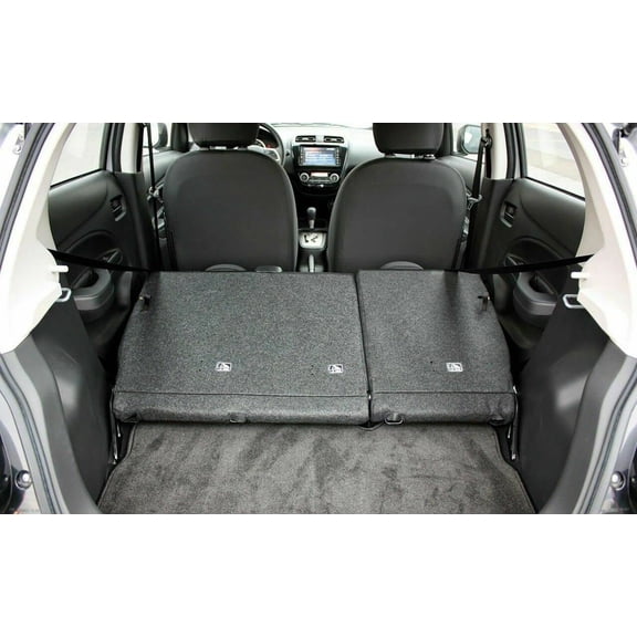 EACCESSORIES EA Trunk Organizer Cargo Net for MITSUBISHI MIRAGE 2014-2023 – Envelope Style Cargo Net for Hatchback – Premium Mesh Car Trunk Organizer Vehicle Carrier Storage – Compatible with MIRAGE