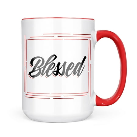 

Neonblond Vintage Lettering Blessed Mug gift for Coffee Tea lovers