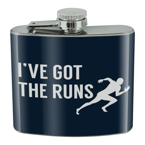 I've Got The Runs Running Runner Funny Stainless Steel 5oz Hip Drink Kidney Flask