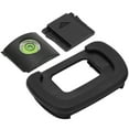 thumbnail image 1 of Camera Eye Cup Cold Shoe Cover Level Sets, Plastic + Rubber Camera Viewfinder Eye Cup And Cold Shoe Cover Set Wear Resistant  For K5II For K5IIS For K30, 1 of 8