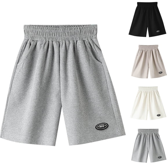 Bovxnpu Girls Casual Athletic Shorts Knit Shorts Thin Unisex Kids Casual Versatile Summer 5-Point Shorts