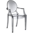 thumbnail image 1 of Hawthorne Collections 18.5" Modern Plastic Dining Arm Chair in Smoke Gray, 1 of 4
