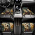 thumbnail image 7 of Zufioo Forest Maple Leaf Husky Print Car Floor Mats Four-piece Set, Car Interior Accessories - Corrosion-resistant, Non-Slip, Suitable for Cars, Trucks, Vans, 7 of 7