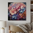 thumbnail image 2 of Designart "Pink Blue Hydrangea Blooming Euphony" Floral Print on Natural Pine Wood, 2 of 5