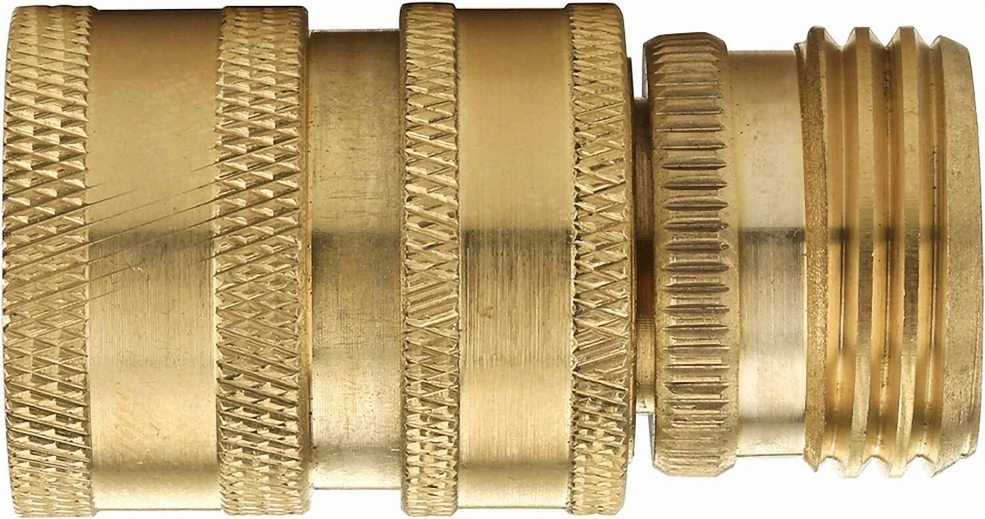 CIRCLE- Brass Quick Connect Hose Fittings 3/4 Inch Durable Garden Hose Connector Set
