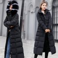 thumbnail image 2 of Viikei Womens Coats and Jackets Plus Size Women Fashion Long Collar Padded Coat Slim Thick Coat Warm Cotton Down Jacket, 2 of 4