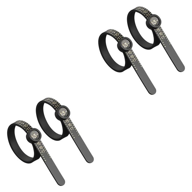 Scienceny Unisex 1-17 Tamaño del anillo de EE. UU. Cinta métrica flexible Tienda de joyería Reutilizable Adultos Herramienta de tamaño de TPU Type1 NO1