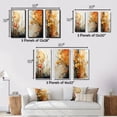 thumbnail image 4 of Designart "Reflecting Rusticity" Abstract Collages Wall Art Set Of 3 - Orange Collages Gallery Set For Office Decor, 4 of 7