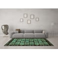 thumbnail image 3 of Ahgly Company Indoor Rectangle Abstract Turquoise Blue Modern Area Rugs, 6' x 9', 3 of 4