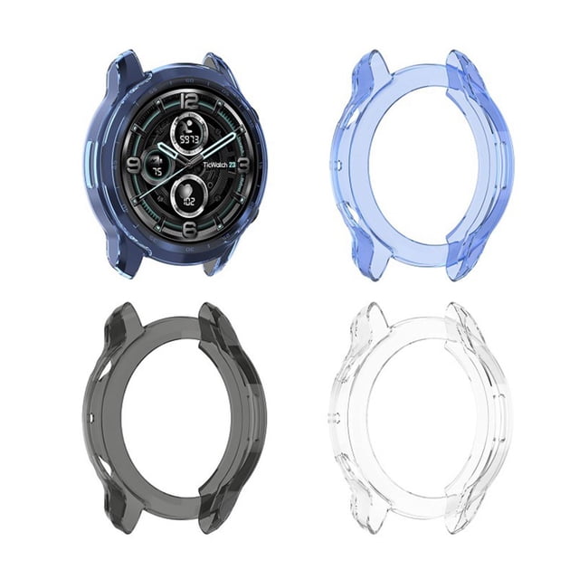 MesaSe Protective Case Anti-fall Soft TPU Smart Watch Cover Bumper Shell Accessories for Ticwatch Pro 3