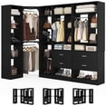 thumbnail image 7 of Homieasy 87.2" Large Corner Closet Organizer - 3 Sets with 4 Drawers, 4 Rods & Heavy-Duty 2000+ lbs Capacity, Black, 7 of 7
