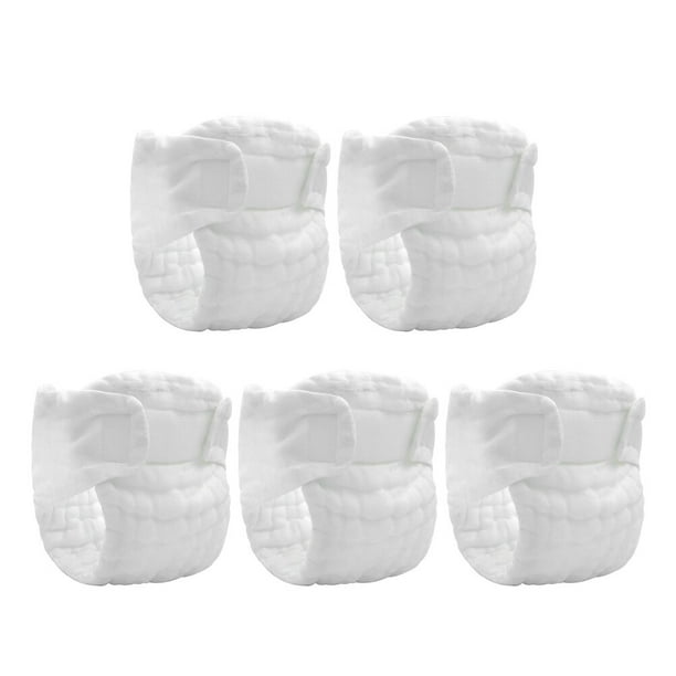Pañales de tela de 5 piezas pañales de tela recién nacidos con pañales para bebés reutilizables