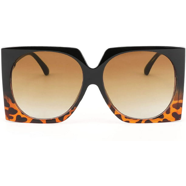 FEISEDY Vintage Big Square Sunglasses Women Fashion Large Shapes 100% UV400  Protection B2749